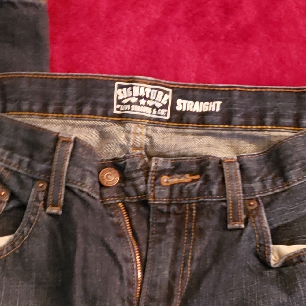 Mens Levi 34"x32" Strauss Signature Straight Jeans